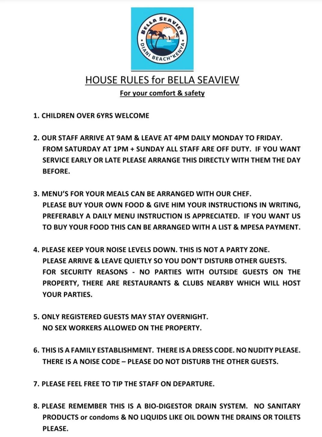 The Pool House & The Colobus House, Bella Seaview, Diani Beach, Kenya Exterior photo